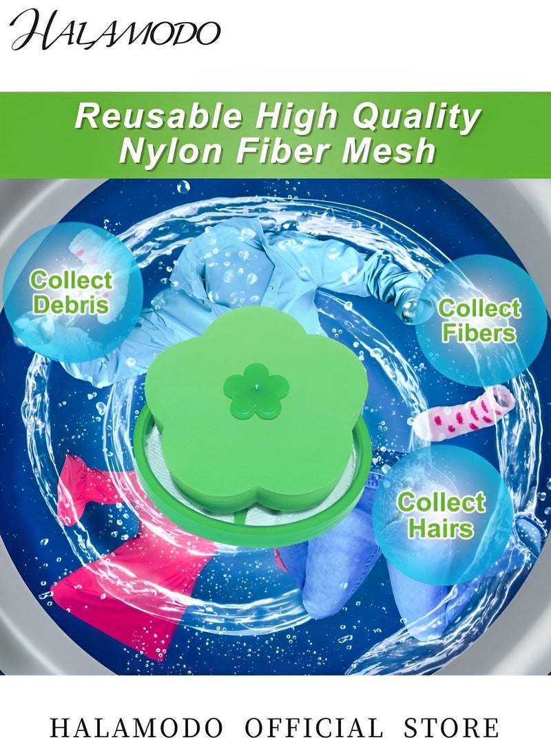 Halamodo Lint Catcher for Laundry Household Reusable Washing Machine Floating Lint Mesh Bag Pet Hair Filter Washer Lint Trap Net Pouch Washing Machine Lint Remover - Image 4
